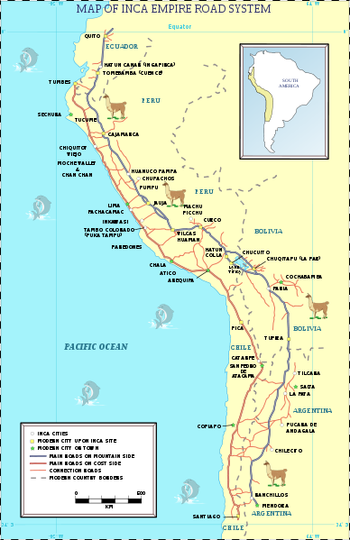 Reich der Inca Karte